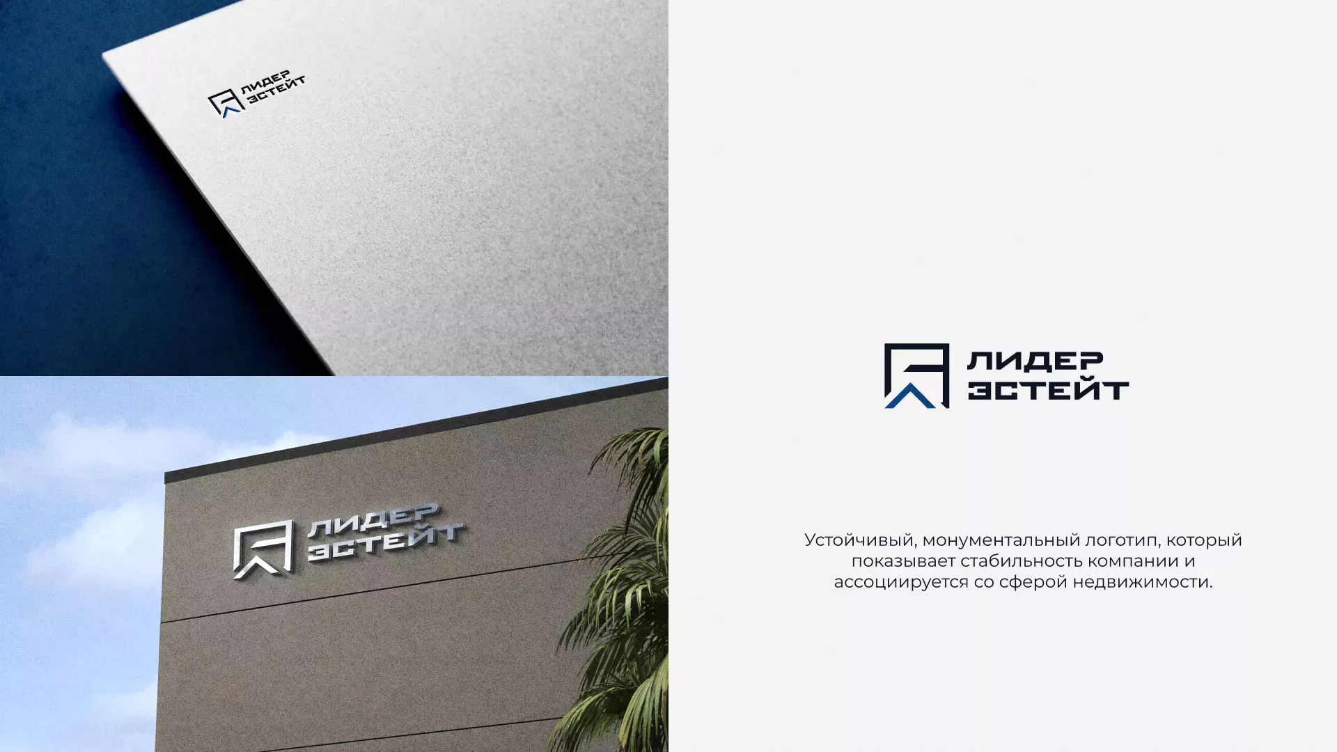Разработка логотипа агентства недвижимости «Лидер Эстейт» в Луге